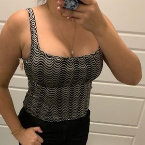 Woman’s Metallic Top with Scoop Neckline